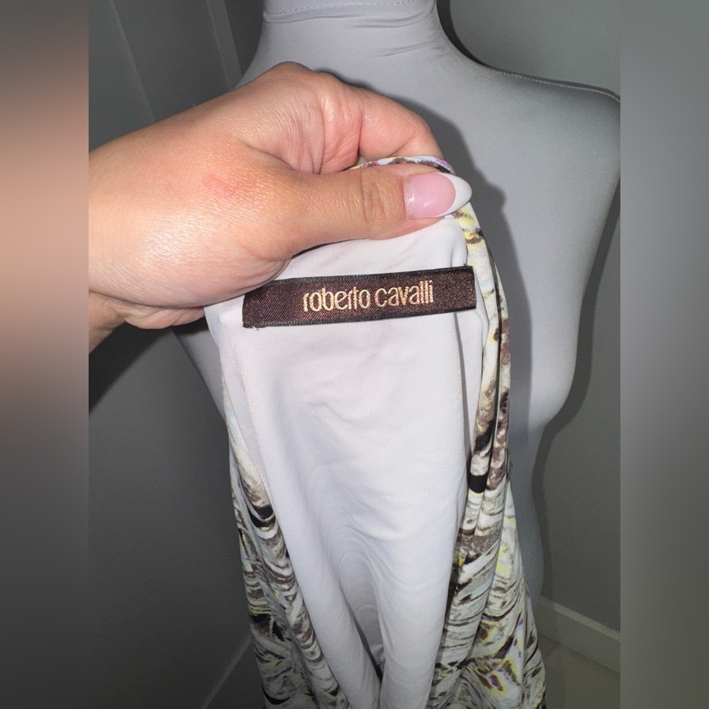 Roberto Cavalli Geometric Python Print Mini Dress/Size 4-6 - Picture 6 of 8